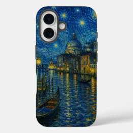 Coques iPhone 16 Canal de Venise la nuit