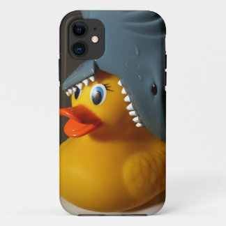 Coque iPhone 11 Canard en caoutchouc de casquette de requin