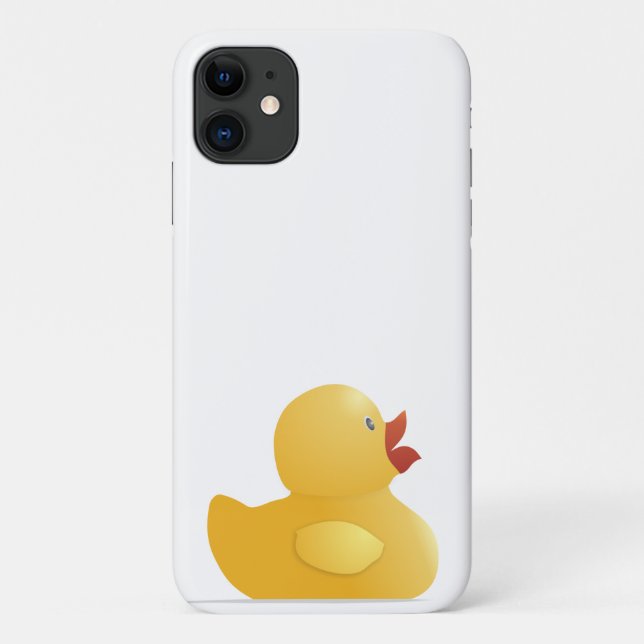 Coques Case-Mate iPhone Canard en caoutchouc jaune (Dos)