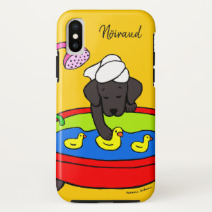 Case-Mate iPhone Case Canards en caoutchouc Black Labrador personnalisés