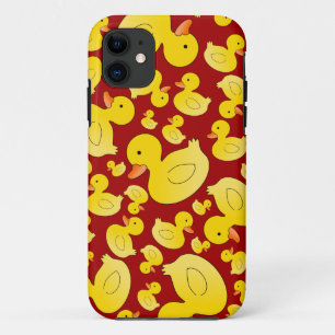 Case-Mate iPhone Case Canards en caoutchouc rouge mignons