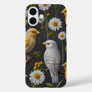 Coques iPhone 16 Plus Canaries dans une prairie Fleur sauvage