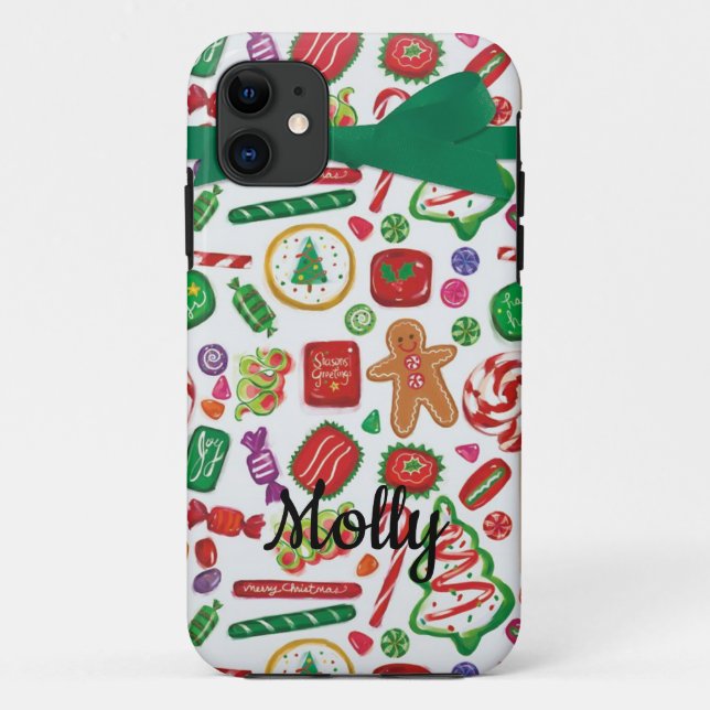 Coques Case-Mate iPhone Candy Cookies Kawaii Cadeau Nom personnalisé (Dos)