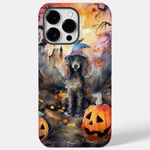 Coque Pour Pour iPhone 14 Pro Max Caniche D'Halloween Avec Peur Citrouille