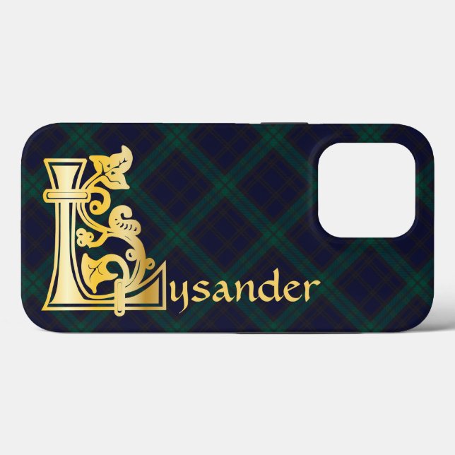 Coques Case-Mate iPhone Capitale décorative botanique médiévale L (Verso (horizontal))