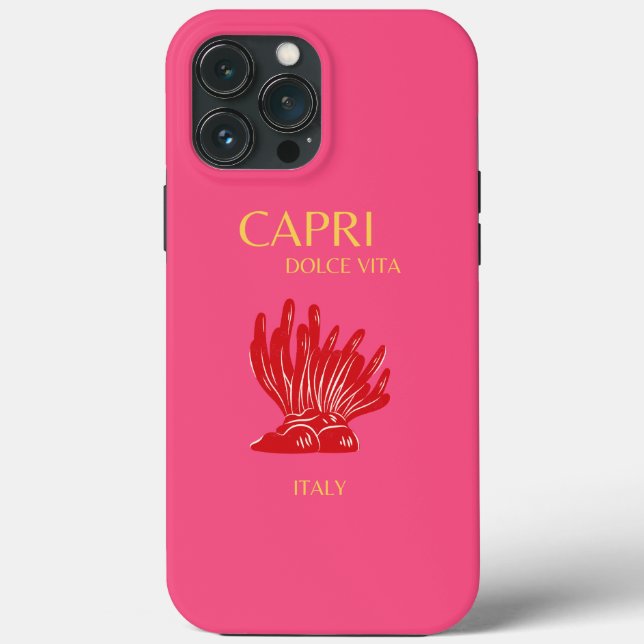 Coques Case-Mate iPhone Capri, Italie, rose (Verso)