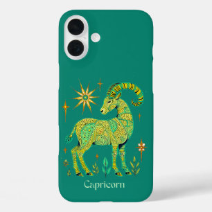 Coques iPhone 16 Plus Capricorn Zodiac Connexion Motif complexe