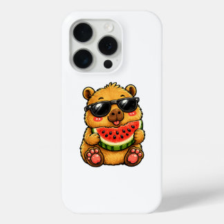 Coque iPhone 15 Pro Capybara Cool Melon d'Été