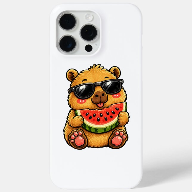 Coques Case-Mate iPhone Capybara Cool Melon d'Été (Verso)
