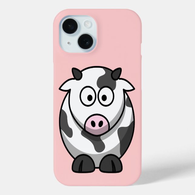 Coques Case-Mate iPhone Caractère de dessin de vache mignonne (Verso)