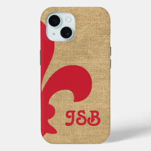 Coque Pour iPhone 15 Cardinal Parisien Moods Fleur de Lys Monogram