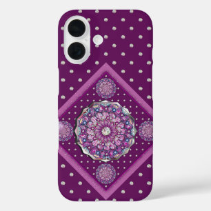 Coques iPhone 16 Cardinal Red Rosace