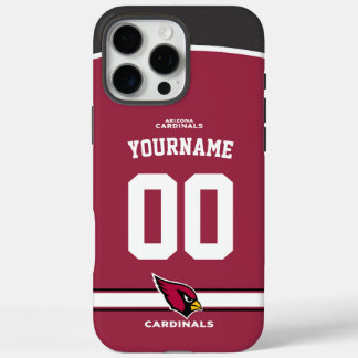 Coques iPhone 16 Pro Max Cardinaux Personnalisés Football américain Jersey
