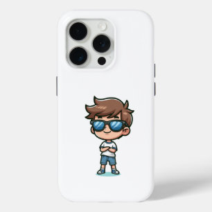Coque iPhone 15 Pro Caricature cool pour enfants