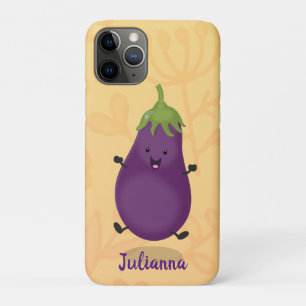 Case-Mate iPhone Case Caricature d'aubergine d'aubergine joliment heureu
