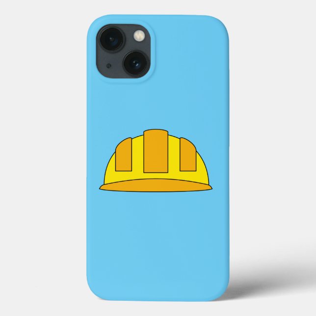Coques Case-Mate iPhone Caricature de Casquette dur jaune (Verso)