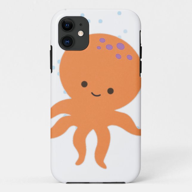 Coques Case-Mate iPhone Caricature de la pieuvre mignonne (Dos)