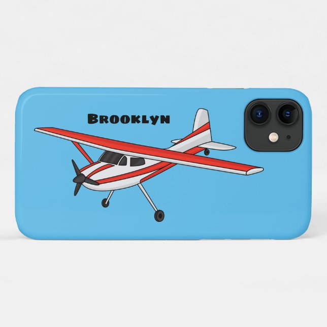 Coques Case-Mate iPhone Caricature de l'avion à train de vélo (Dos (Horizontal))