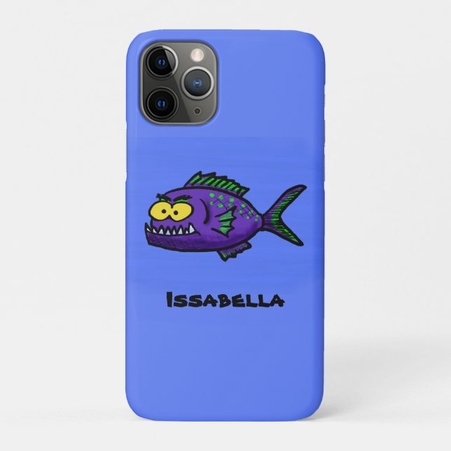 Coques Case-Mate iPhone Caricature de poisson de Piranha (Dos)