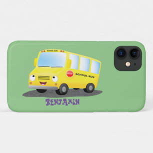 Case-Mate iPhone Case Caricature du bus scolaire jaune joyeux