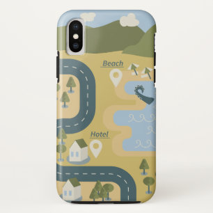 Case-Mate iPhone Case Caricature élégante paysage carte de voyage