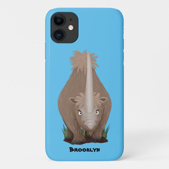 Coques Case-Mate iPhone Caricature en élasmère de rhinocéros laineux (Dos)