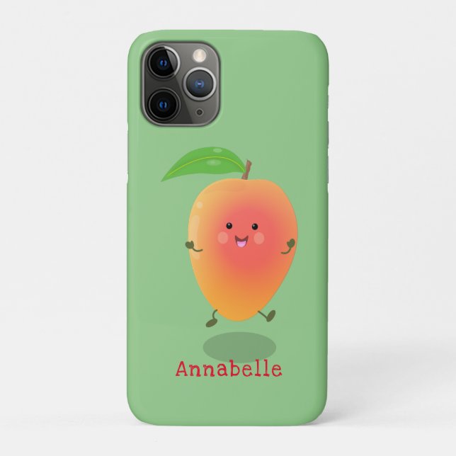 Coques Case-Mate iPhone Caricature jaune mangue mignonne (Dos)