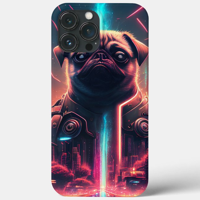 Coques Case-Mate iPhone Carlin adorable en costume robotique futuriste (Verso)