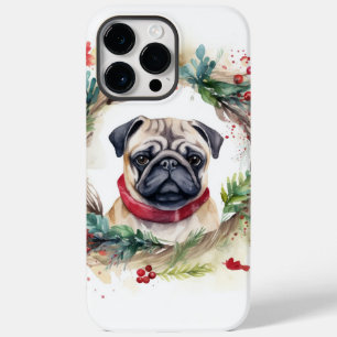 Coque Pour Pour iPhone 14 Pro Max Carlin Noël Wreath Festive Pup