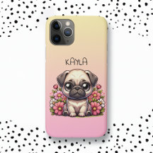 Carlin rose et jaune personnalisé