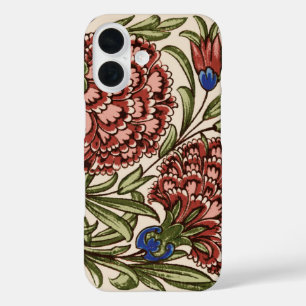 Coques iPhone 16 Carnation Carrelage Fleur Antique Art Rustique