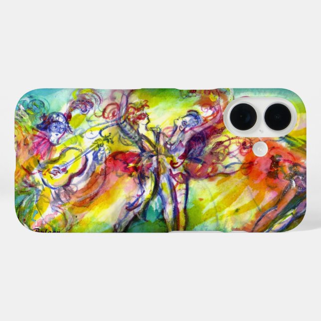 Coques Case-Mate iPhone CARNAVAL ITALIEN / Danse, Musique, Théâtre (Verso (horizontal))