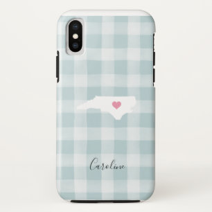 Case-Mate iPhone Case Carolina Nord État Silhouette Monnaie Rustique Pla