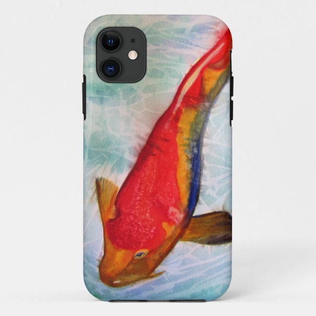 Coques Case-Mate iPhone Carpe Kohaku japonaise art aquarelle (Dos)
