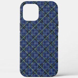 Case-Mate iPhone Case Carré à damiers bleu avec points pixélisés