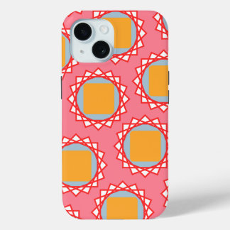 Coque Pour iPhone 15 Carré jaune doré 