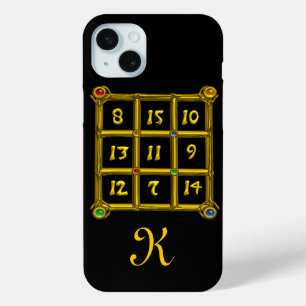 Coque iPhone 15 Mini CARRÉ MAGIQUE 33 MONOGRAM noir