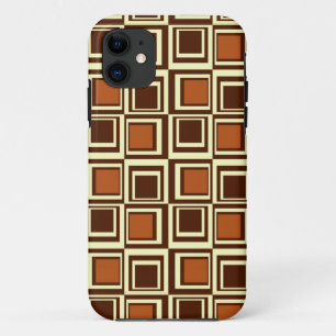 Coques Pour iPhone Carré moderne, caramel et chocolat