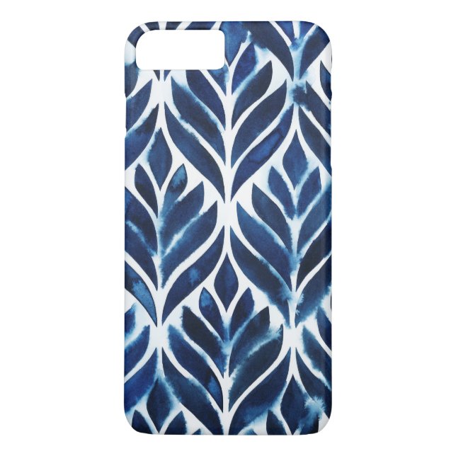 Coques Case-Mate iPhone Carreaux d'aquarelle de cobalt IV (Dos)