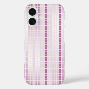 Coques iPhone 16 Carreaux de mosaïque violet
