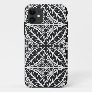 Coque Case-Mate Pour iPhone carreaux marocains - noir et blanc