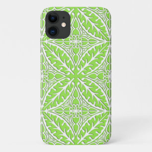 Etui iPhone Case-Mate Carreaux marocains - vert citron et blanc