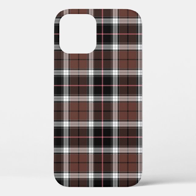 Coques Case-Mate iPhone Carreaux Marron (Verso)