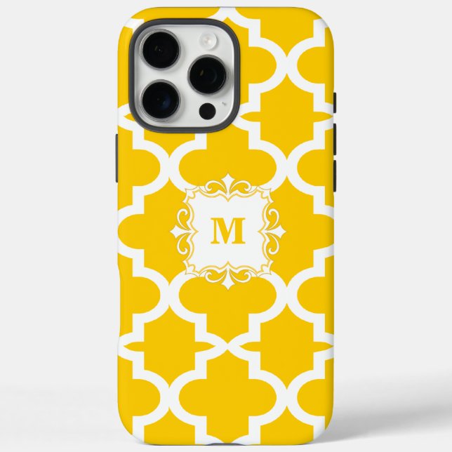 Coques Case-Mate iPhone Carrelage marocain jaune moutarde Iphone personnal (Verso)