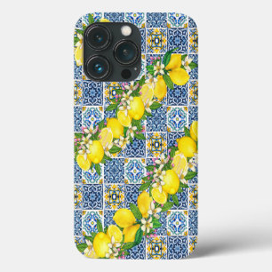 Case-Mate iPhone Case Carrelage méditerranéen clair Sicilien Citrus Lemo