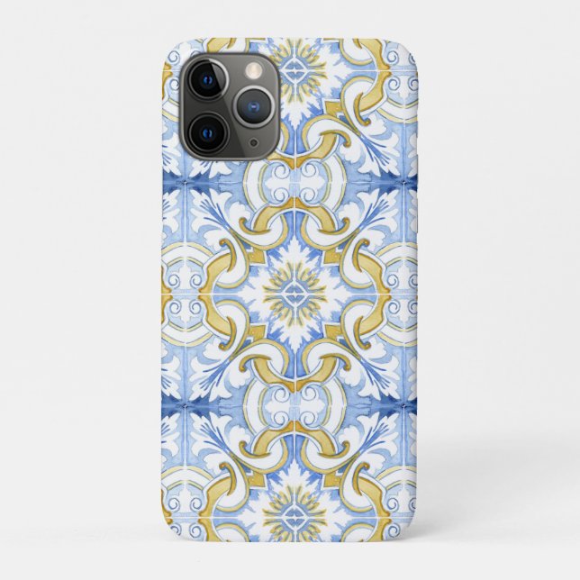 Coques Case-Mate iPhone Carrelage méditerranéen, majolica, style sicilien  (Dos)