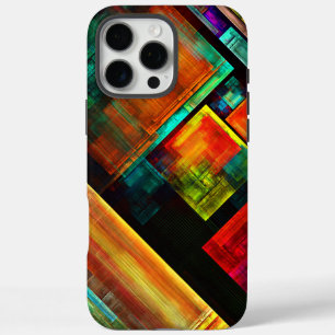 Coques iPhone 16 Pro Max Carrés colorés Motif d'art Abstrait moderne #04