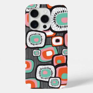 Coque iPhone 15 Pro Carrés de la boîte de sushi rétro Motif coloré co