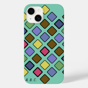 Coque Pour iPhone 14 CARRÉS DIAG mélangés