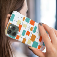 Carrés et lignes colorés Motif du milieu du siècle
